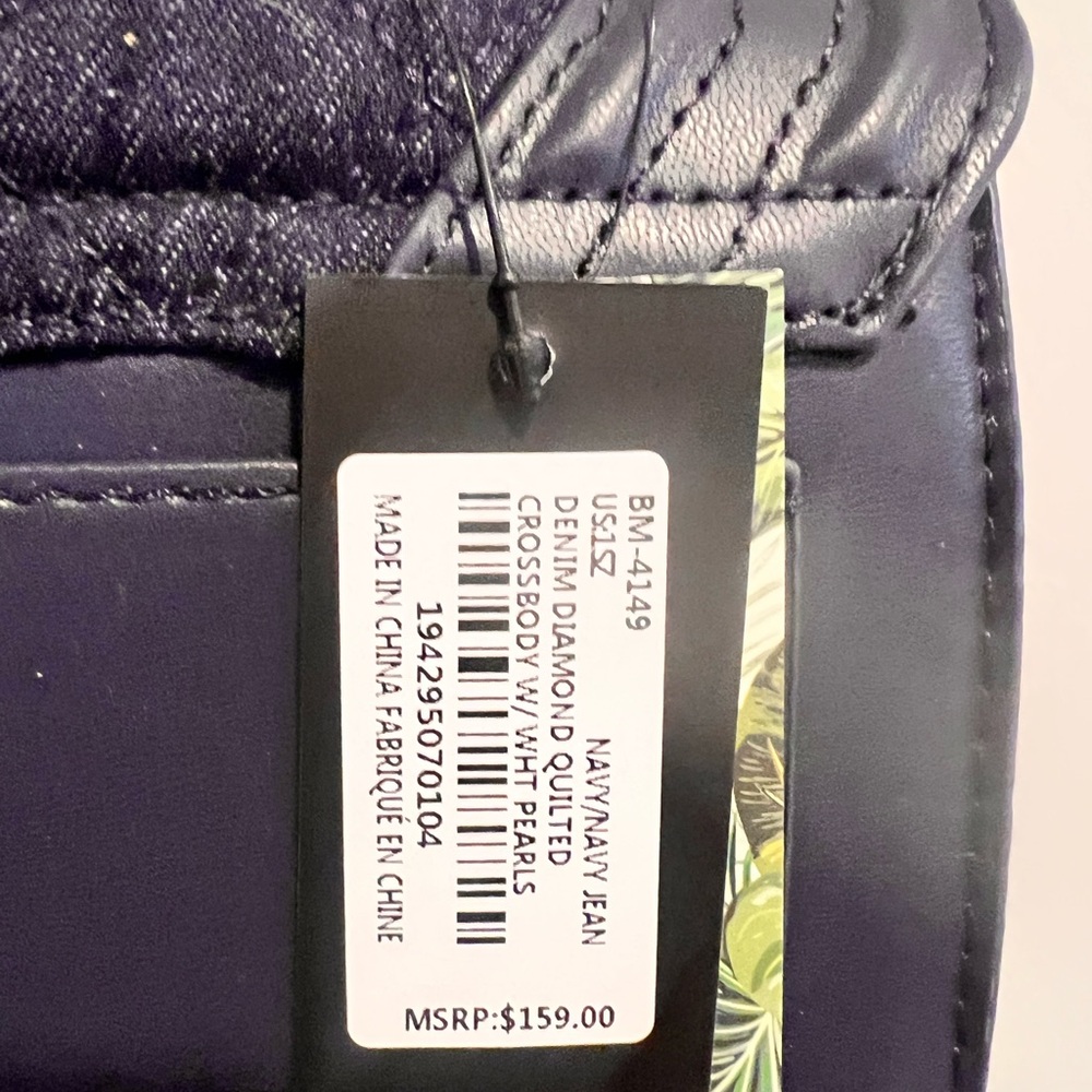Badgley Mischka denim Quilted Shoulder Bag - Picture 4 of 6